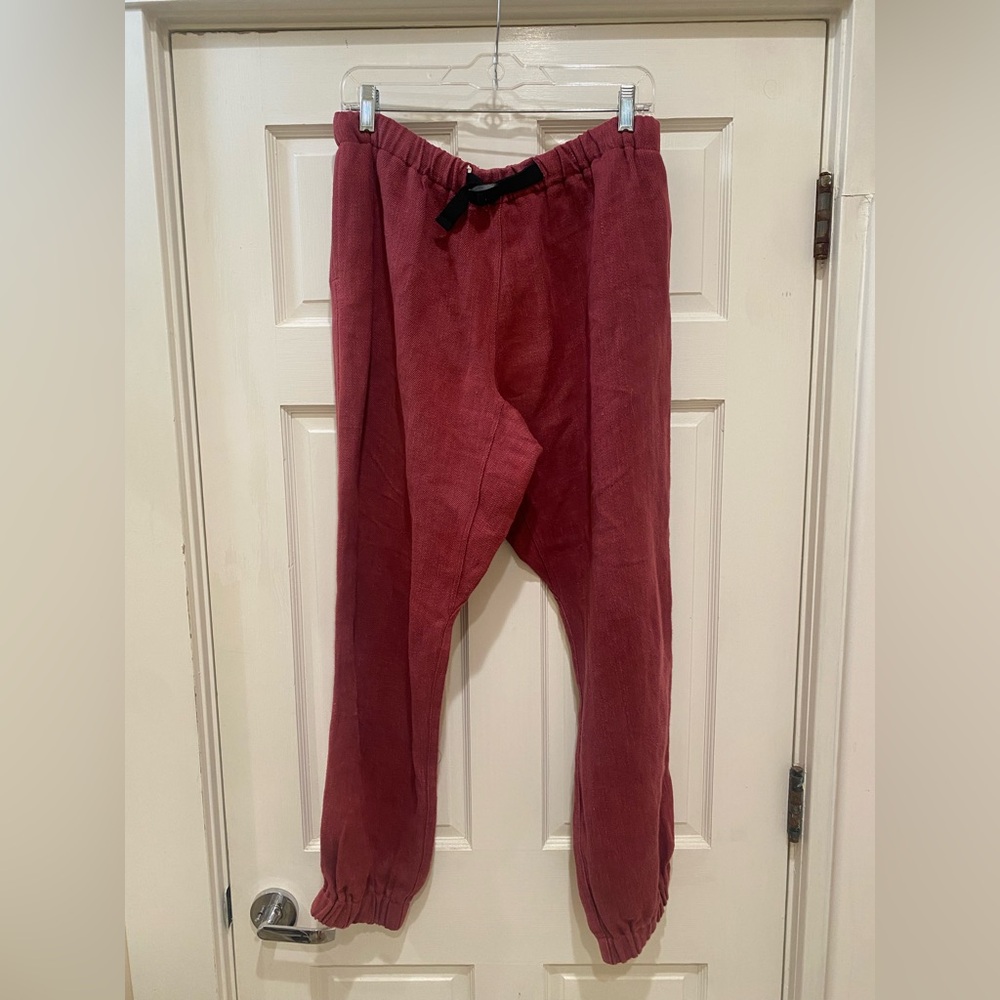Vintage Manastash Men's Hemp Jogger in Deep Red